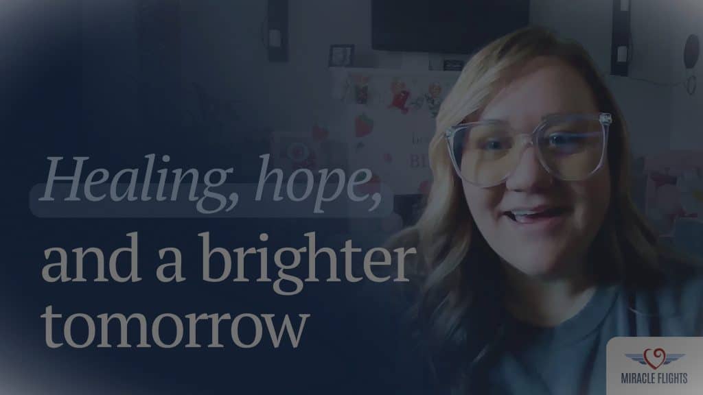 Monica, mother of River, in a conversation with Miracle Flights.